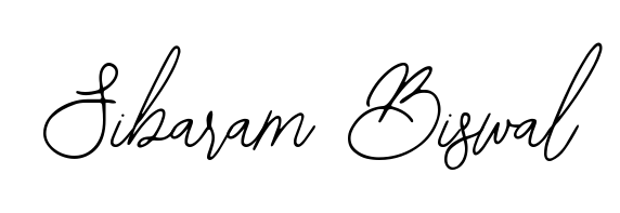 A sleek calligraphic signature for name Sibaram Biswal utilizing Bearetta-2O07w styling. Great for adding personal signatures to photos and art. Sibaram Biswal signature style 12 images and pictures png