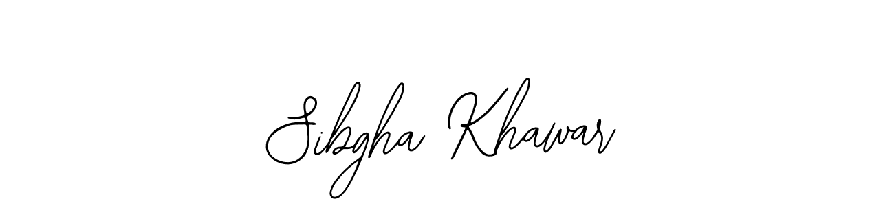 The best way (Bearetta-2O07w) to make a short signature is to pick only two or three words in your name. The name Sibgha Khawar include a total of six letters. For converting this name. Sibgha Khawar signature style 12 images and pictures png