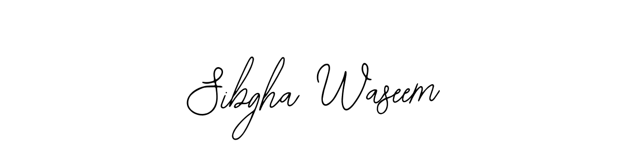 if you are searching for the best signature style for your name Sibgha Waseem. so please give up your signature search. here we have designed multiple signature styles  using Bearetta-2O07w. Sibgha Waseem signature style 12 images and pictures png