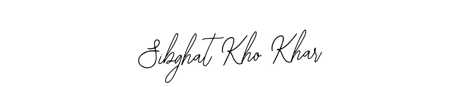 You should practise on your own different ways (Bearetta-2O07w) to write your name (Sibghat Kho Khar) in signature. don't let someone else do it for you. Sibghat Kho Khar signature style 12 images and pictures png