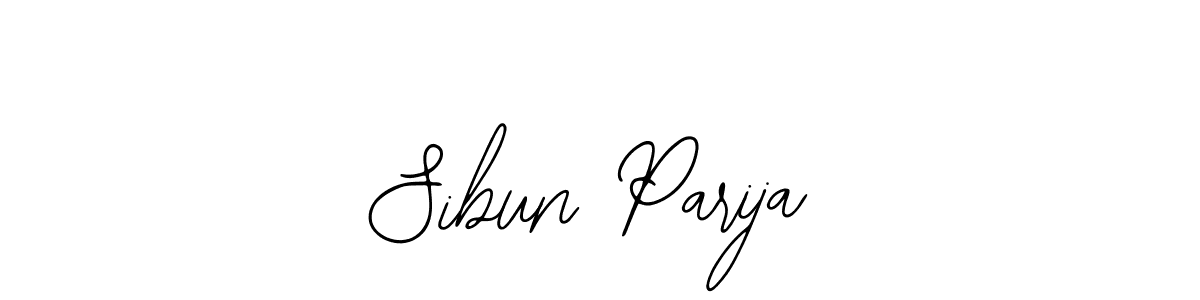 Use a signature maker to create a handwritten signature online. With this signature software, you can design (Bearetta-2O07w) your own signature for name Sibun Parija. Sibun Parija signature style 12 images and pictures png