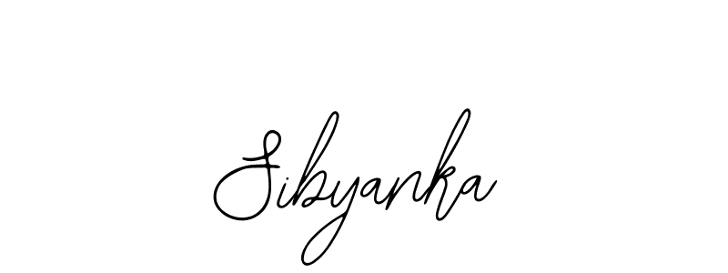 How to make Sibyanka name signature. Use Bearetta-2O07w style for creating short signs online. This is the latest handwritten sign. Sibyanka signature style 12 images and pictures png