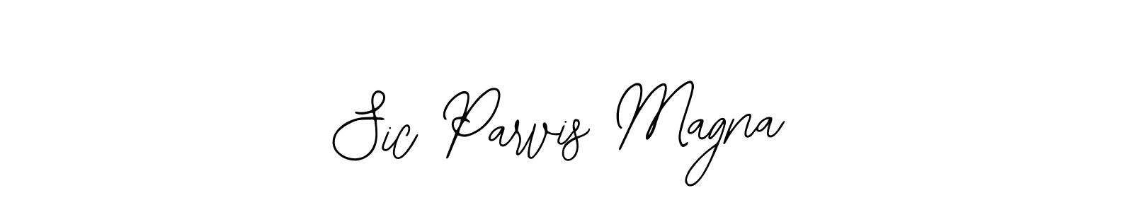 See photos of Sic Parvis Magna official signature by Spectra . Check more albums & portfolios. Read reviews & check more about Bearetta-2O07w font. Sic Parvis Magna signature style 12 images and pictures png