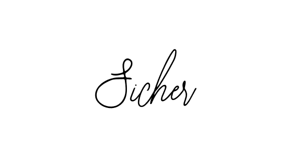 You should practise on your own different ways (Bearetta-2O07w) to write your name (Sicher) in signature. don't let someone else do it for you. Sicher signature style 12 images and pictures png