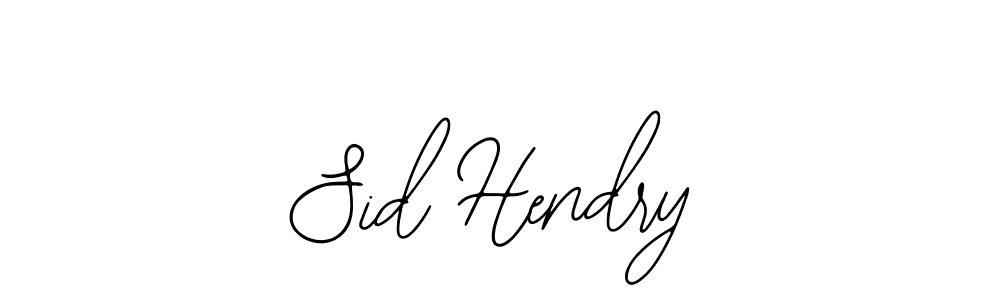How to make Sid Hendry name signature. Use Bearetta-2O07w style for creating short signs online. This is the latest handwritten sign. Sid Hendry signature style 12 images and pictures png