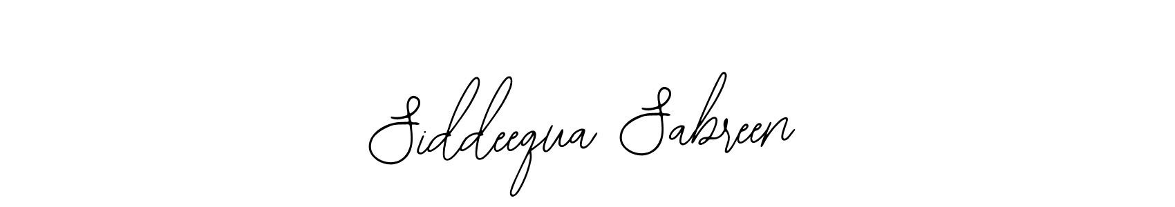 Design your own signature with our free online signature maker. With this signature software, you can create a handwritten (Bearetta-2O07w) signature for name Siddeequa Sabreen. Siddeequa Sabreen signature style 12 images and pictures png