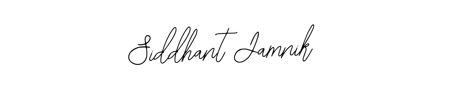 How to make Siddhant Jamnik name signature. Use Bearetta-2O07w style for creating short signs online. This is the latest handwritten sign. Siddhant Jamnik signature style 12 images and pictures png