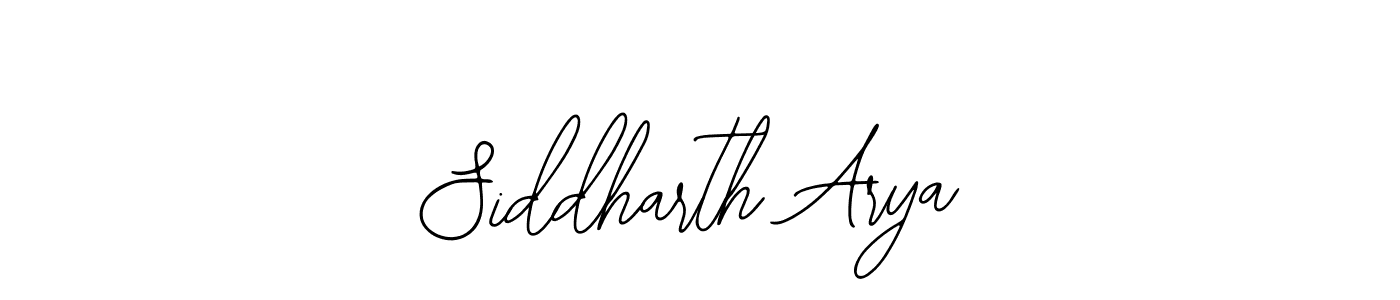 How to make Siddharth Arya name signature. Use Bearetta-2O07w style for creating short signs online. This is the latest handwritten sign. Siddharth Arya signature style 12 images and pictures png