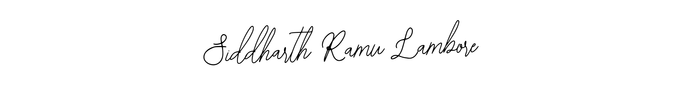 You should practise on your own different ways (Bearetta-2O07w) to write your name (Siddharth Ramu Lambore) in signature. don't let someone else do it for you. Siddharth Ramu Lambore signature style 12 images and pictures png