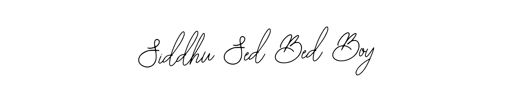 How to make Siddhu Sed Bed Boy name signature. Use Bearetta-2O07w style for creating short signs online. This is the latest handwritten sign. Siddhu Sed Bed Boy signature style 12 images and pictures png