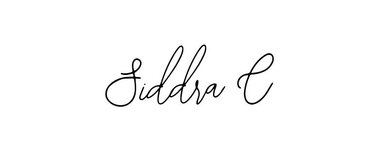 How to make Siddra C name signature. Use Bearetta-2O07w style for creating short signs online. This is the latest handwritten sign. Siddra C signature style 12 images and pictures png