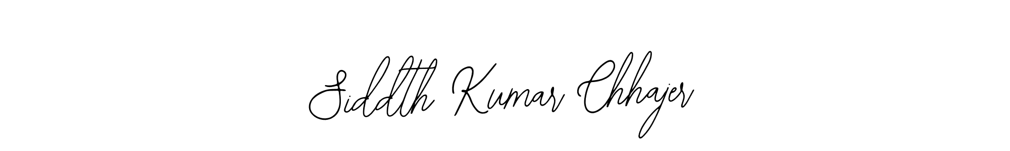 How to make Siddth Kumar Chhajer name signature. Use Bearetta-2O07w style for creating short signs online. This is the latest handwritten sign. Siddth Kumar Chhajer signature style 12 images and pictures png
