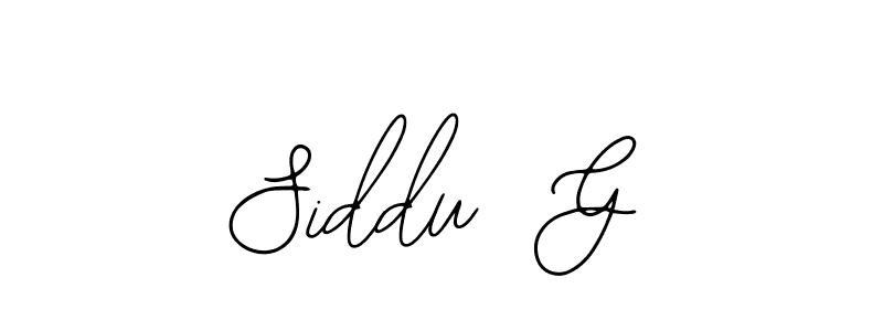 How to make Siddu  G signature? Bearetta-2O07w is a professional autograph style. Create handwritten signature for Siddu  G name. Siddu  G signature style 12 images and pictures png