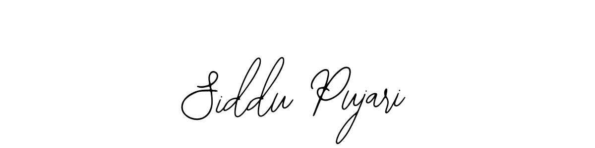 You should practise on your own different ways (Bearetta-2O07w) to write your name (Siddu Pujari) in signature. don't let someone else do it for you. Siddu Pujari signature style 12 images and pictures png