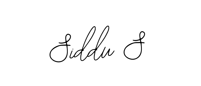 How to make Siddu S name signature. Use Bearetta-2O07w style for creating short signs online. This is the latest handwritten sign. Siddu S signature style 12 images and pictures png