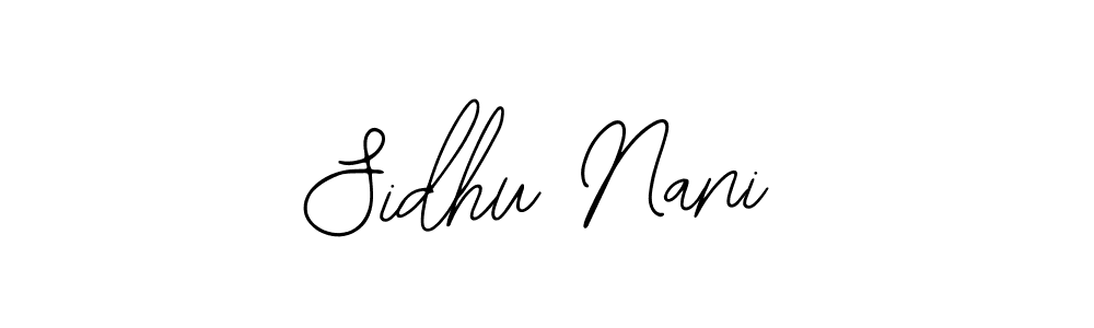 Also You can easily find your signature by using the search form. We will create Sidhu Nani name handwritten signature images for you free of cost using Bearetta-2O07w sign style. Sidhu Nani signature style 12 images and pictures png