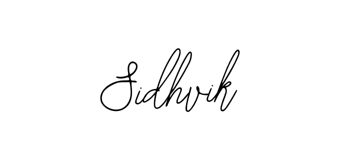 How to make Sidhvik signature? Bearetta-2O07w is a professional autograph style. Create handwritten signature for Sidhvik name. Sidhvik signature style 12 images and pictures png