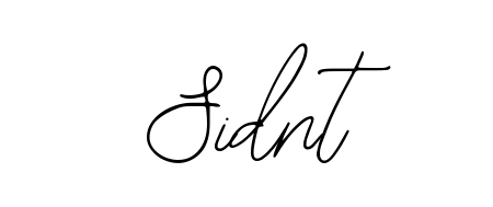 A timeless handwritten aesthetic for Sidnt. The Bearetta-2O07w font gives your signature a handcrafted feel with natural curves. Sidnt signature style 12 images and pictures png