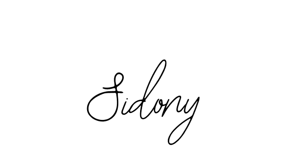 Use a signature maker to create a handwritten signature online. With this signature software, you can design (Bearetta-2O07w) your own signature for name Sidony. Sidony signature style 12 images and pictures png