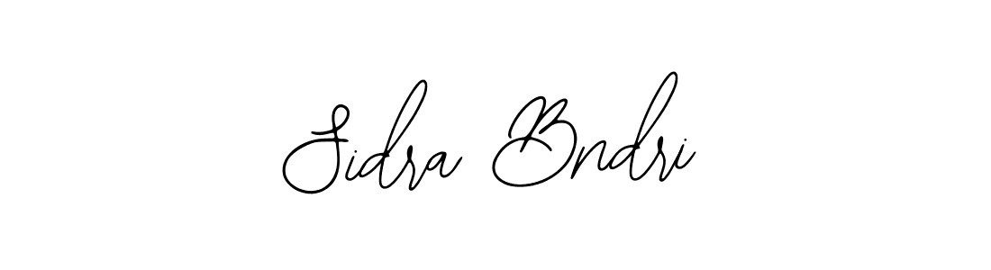 How to make Sidra Bndri name signature. Use Bearetta-2O07w style for creating short signs online. This is the latest handwritten sign. Sidra Bndri signature style 12 images and pictures png