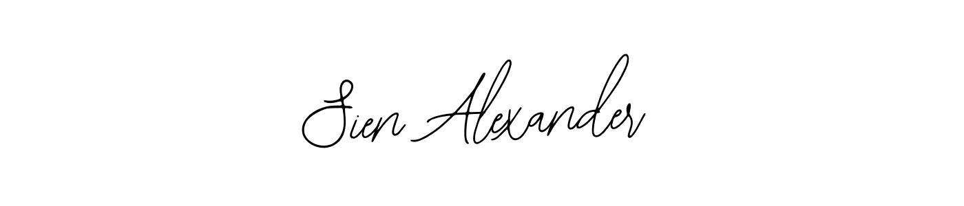 Similarly Bearetta-2O07w is the best handwritten signature design. Signature creator online .You can use it as an online autograph creator for name Sien Alexander. Sien Alexander signature style 12 images and pictures png