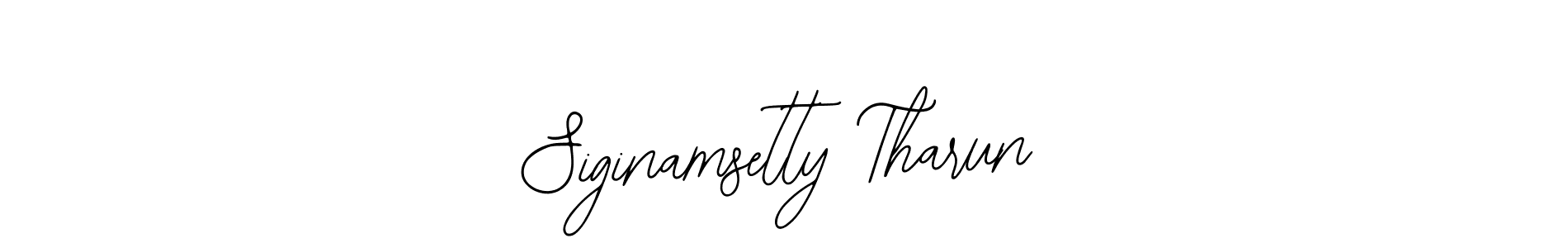 How to make Siginamsetty Tharun signature? Bearetta-2O07w is a professional autograph style. Create handwritten signature for Siginamsetty Tharun name. Siginamsetty Tharun signature style 12 images and pictures png