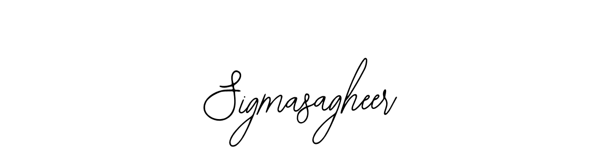 How to make Sigmasagheer name signature. Use Bearetta-2O07w style for creating short signs online. This is the latest handwritten sign. Sigmasagheer signature style 12 images and pictures png