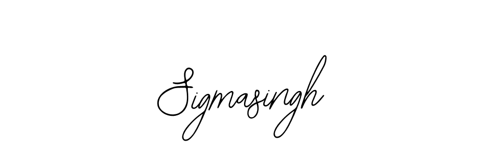 How to make Sigmasingh name signature. Use Bearetta-2O07w style for creating short signs online. This is the latest handwritten sign. Sigmasingh signature style 12 images and pictures png