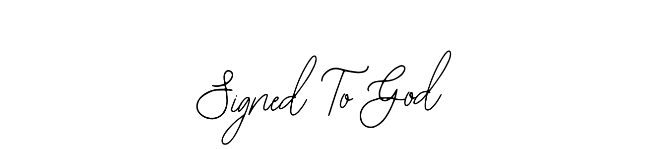 Bearetta-2O07w is a professional signature style that is perfect for those who want to add a touch of class to their signature. It is also a great choice for those who want to make their signature more unique. Get Signed To God name to fancy signature for free. Signed To God signature style 12 images and pictures png