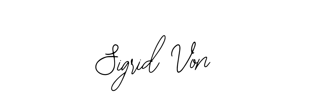 Use a signature maker to create a handwritten signature online. With this signature software, you can design (Bearetta-2O07w) your own signature for name Sigrid Von. Sigrid Von signature style 12 images and pictures png
