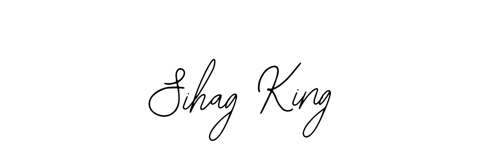 Also You can easily find your signature by using the search form. We will create Sihag King name handwritten signature images for you free of cost using Bearetta-2O07w sign style. Sihag King signature style 12 images and pictures png