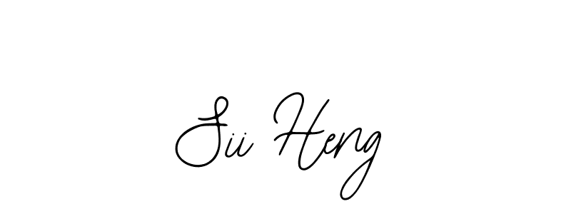 Similarly Bearetta-2O07w is the best handwritten signature design. Signature creator online .You can use it as an online autograph creator for name Sii Heng. Sii Heng signature style 12 images and pictures png