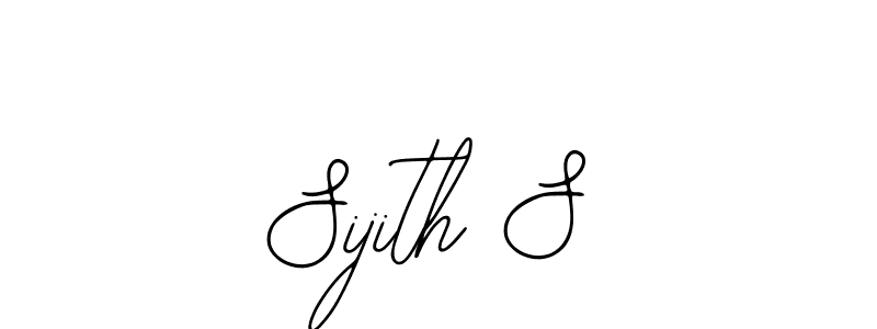 How to make Sijith S name signature. Use Bearetta-2O07w style for creating short signs online. This is the latest handwritten sign. Sijith S signature style 12 images and pictures png