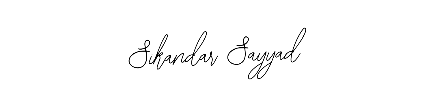 How to make Sikandar Sayyad name signature. Use Bearetta-2O07w style for creating short signs online. This is the latest handwritten sign. Sikandar Sayyad signature style 12 images and pictures png