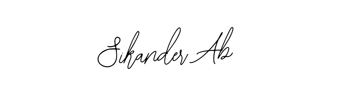 The best way (Bearetta-2O07w) to make a short signature is to pick only two or three words in your name. The name Sikander Ab include a total of six letters. For converting this name. Sikander Ab signature style 12 images and pictures png