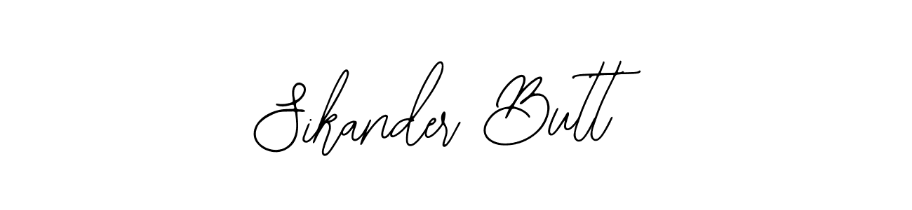 How to make Sikander Butt name signature. Use Bearetta-2O07w style for creating short signs online. This is the latest handwritten sign. Sikander Butt signature style 12 images and pictures png