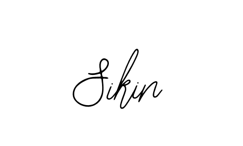 Use a signature maker to create a handwritten signature online. With this signature software, you can design (Bearetta-2O07w) your own signature for name Sikin. Sikin signature style 12 images and pictures png