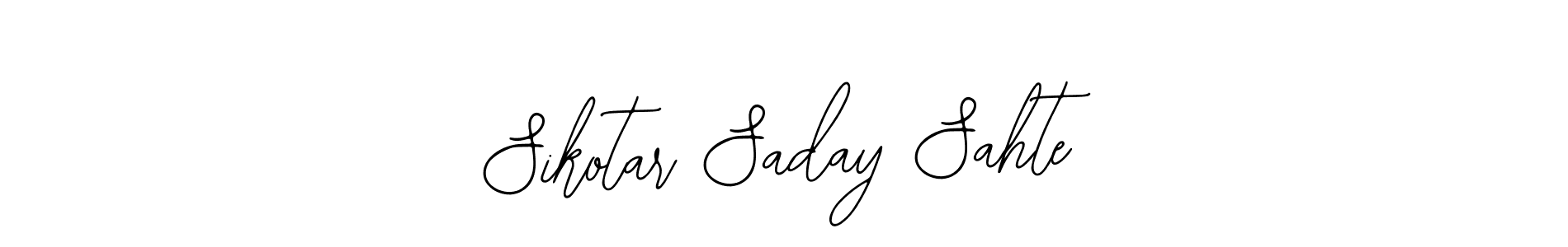 How to make Sikotar Saday Sahte name signature. Use Bearetta-2O07w style for creating short signs online. This is the latest handwritten sign. Sikotar Saday Sahte signature style 12 images and pictures png