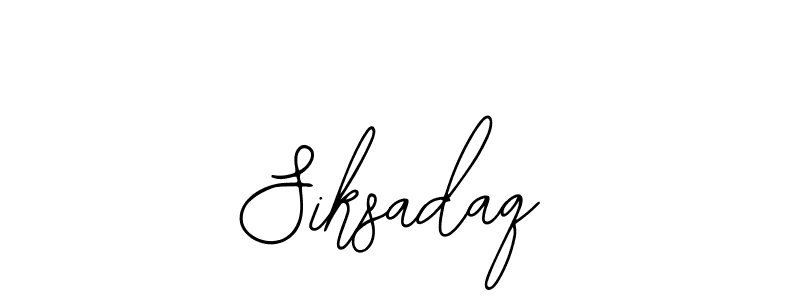 Design your own signature with our free online signature maker. With this signature software, you can create a handwritten (Bearetta-2O07w) signature for name Siksadaq. Siksadaq signature style 12 images and pictures png