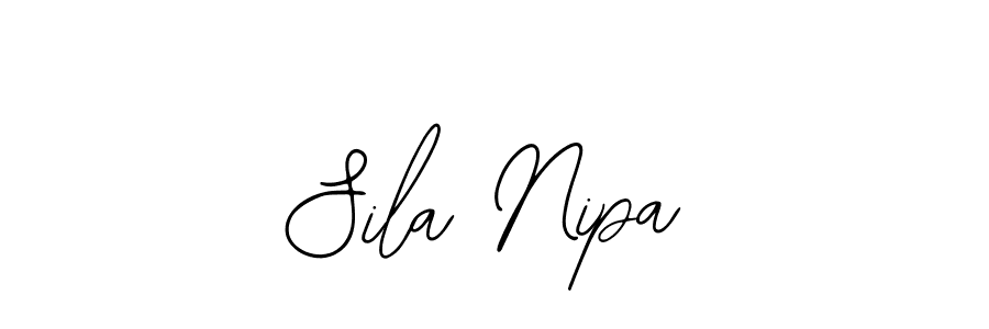 How to make Sila Nipa name signature. Use Bearetta-2O07w style for creating short signs online. This is the latest handwritten sign. Sila Nipa signature style 12 images and pictures png