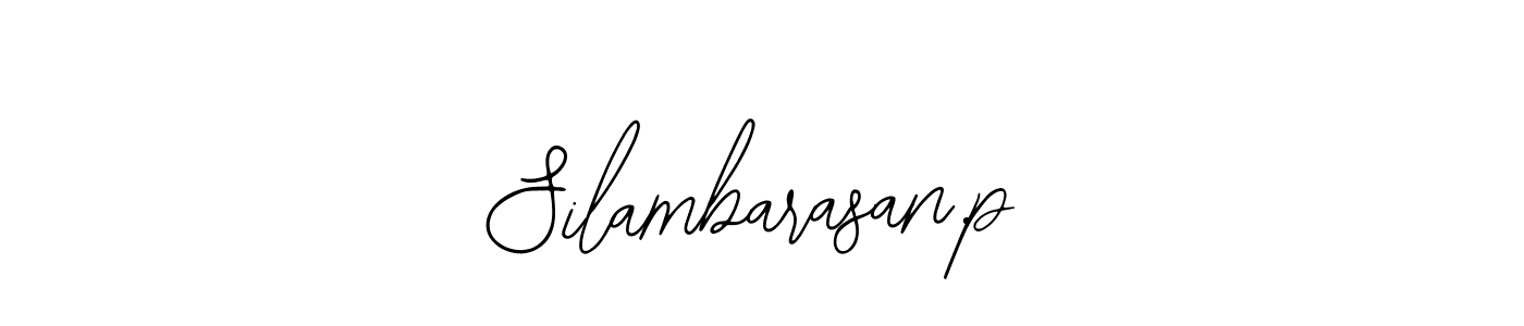 The best way (Bearetta-2O07w) to make a short signature is to pick only two or three words in your name. The name Silambarasan.p include a total of six letters. For converting this name. Silambarasan.p signature style 12 images and pictures png