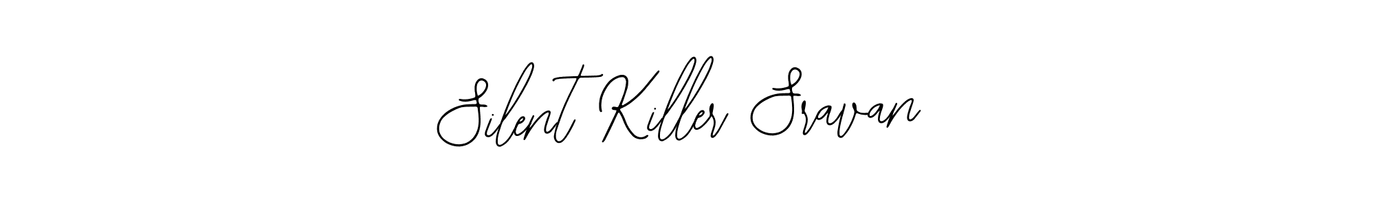 The best way (Bearetta-2O07w) to make a short signature is to pick only two or three words in your name. The name Silent Killer Sravan include a total of six letters. For converting this name. Silent Killer Sravan signature style 12 images and pictures png