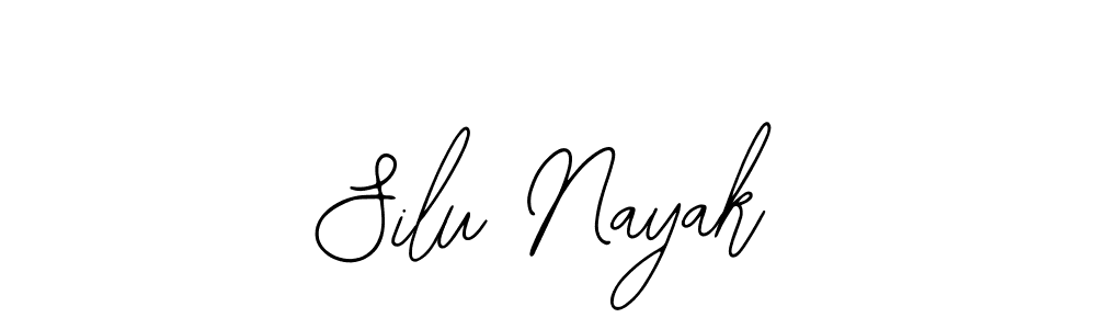 Use a signature maker to create a handwritten signature online. With this signature software, you can design (Bearetta-2O07w) your own signature for name Silu Nayak. Silu Nayak signature style 12 images and pictures png