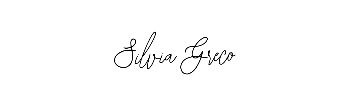 The best way (Bearetta-2O07w) to make a short signature is to pick only two or three words in your name. The name Silvia Greco include a total of six letters. For converting this name. Silvia Greco signature style 12 images and pictures png