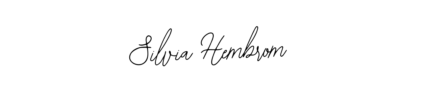 You should practise on your own different ways (Bearetta-2O07w) to write your name (Silvia Hembrom) in signature. don't let someone else do it for you. Silvia Hembrom signature style 12 images and pictures png