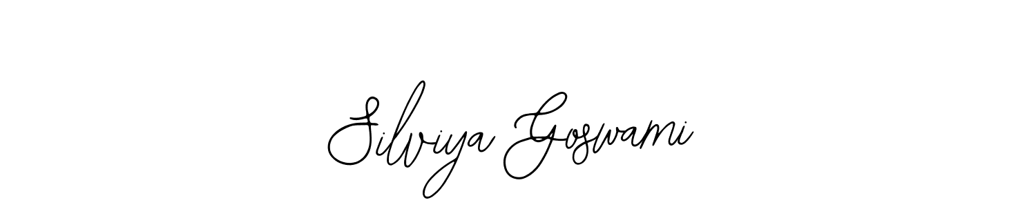 How to make Silviya Goswami name signature. Use Bearetta-2O07w style for creating short signs online. This is the latest handwritten sign. Silviya Goswami signature style 12 images and pictures png