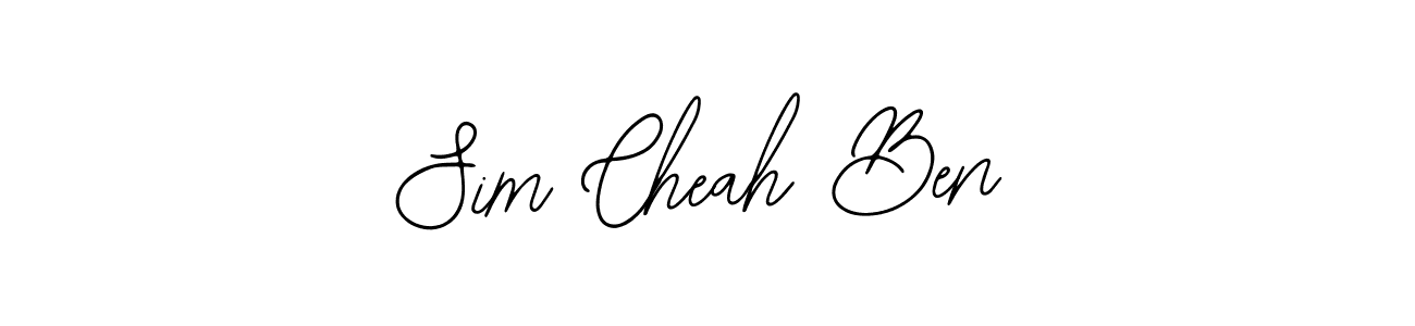 You should practise on your own different ways (Bearetta-2O07w) to write your name (Sim Cheah Ben) in signature. don't let someone else do it for you. Sim Cheah Ben signature style 12 images and pictures png