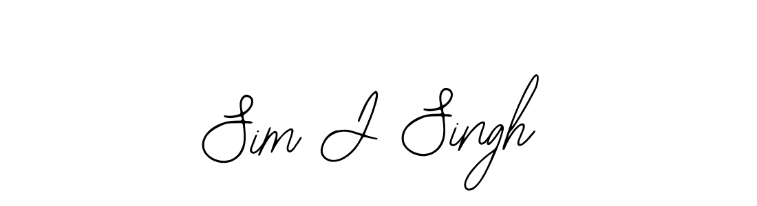 How to Draw Sim J Singh signature style? Bearetta-2O07w is a latest design signature styles for name Sim J Singh. Sim J Singh signature style 12 images and pictures png