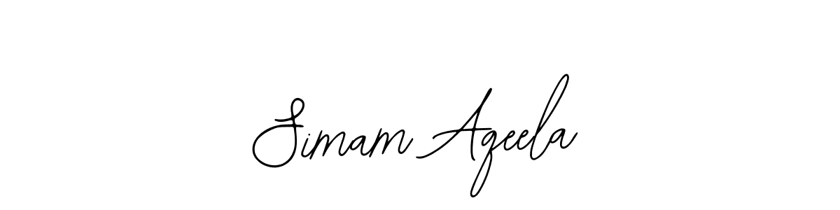 Design your own signature with our free online signature maker. With this signature software, you can create a handwritten (Bearetta-2O07w) signature for name Simam Aqeela. Simam Aqeela signature style 12 images and pictures png