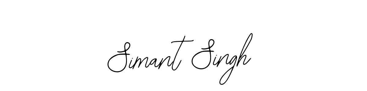 Design your own signature with our free online signature maker. With this signature software, you can create a handwritten (Bearetta-2O07w) signature for name Simant Singh. Simant Singh signature style 12 images and pictures png